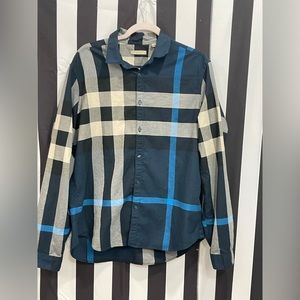 Authentic Burberry Plaid shirt .XL